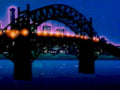 pittsburgh skyline bridge 11980s 1990s A4 Photo Print