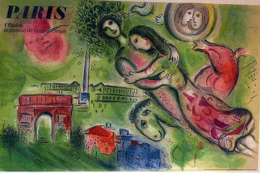 plafonddel operaParisbyChagall Vintage Advert A4 Photo Print