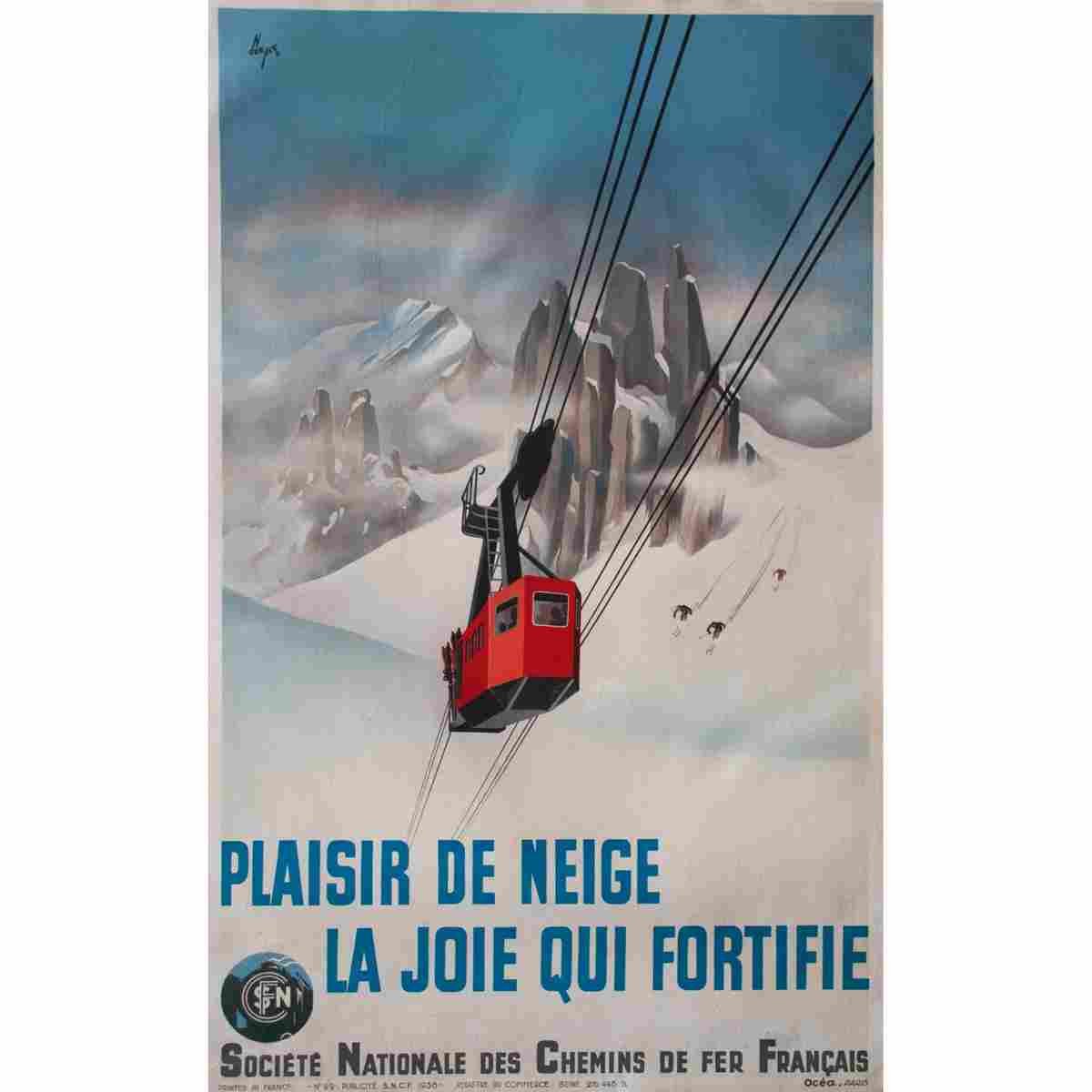 plaisir de neige n reale 1938 2 Advert A4 Photo Print