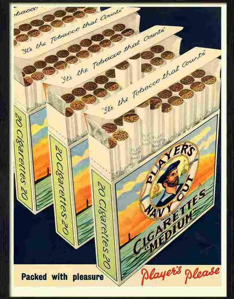 players cigarettes 1950s Advert A4 Photo Print