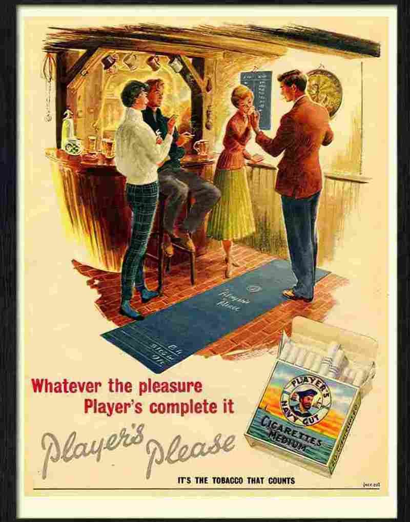 players cigarettes pub darts 1950s Advert A4 Photo Print