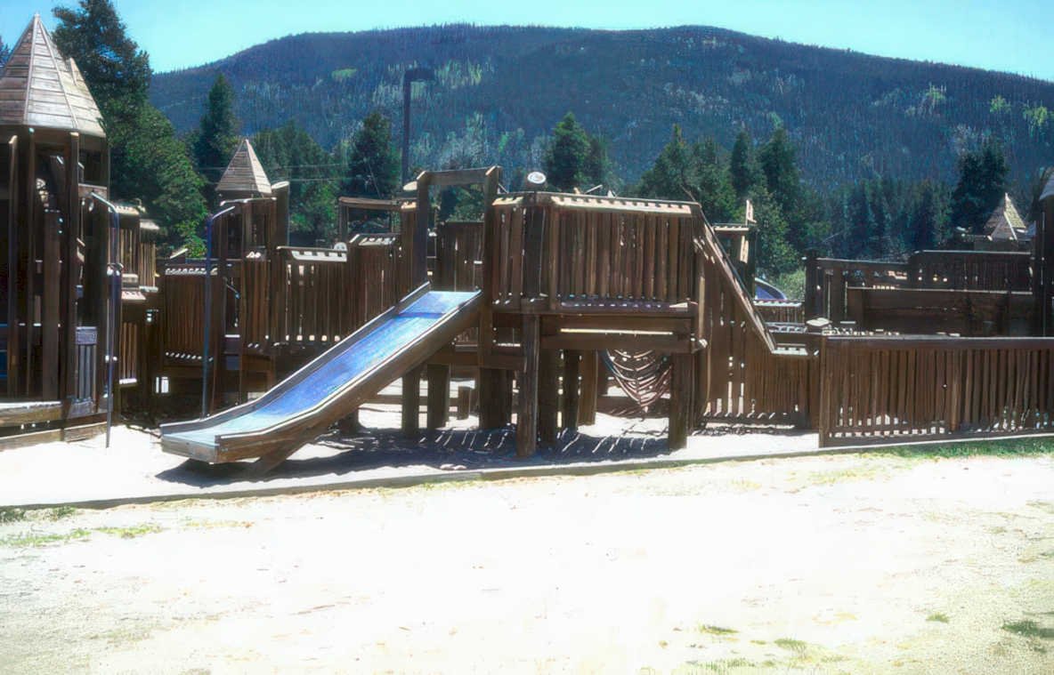 playground adventure slide Vintage A4 Photo Print