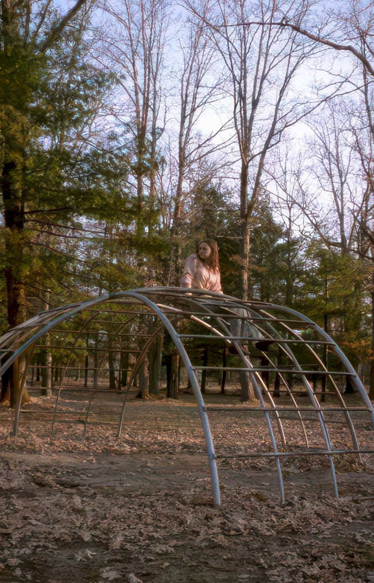 playground arch winter Vintage A4 Photo Print