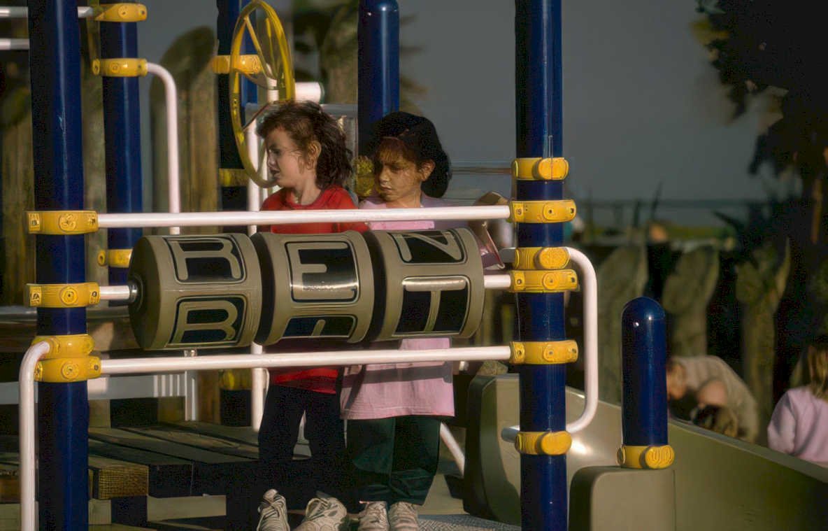 playground bet scene Vintage A4 Photo Print