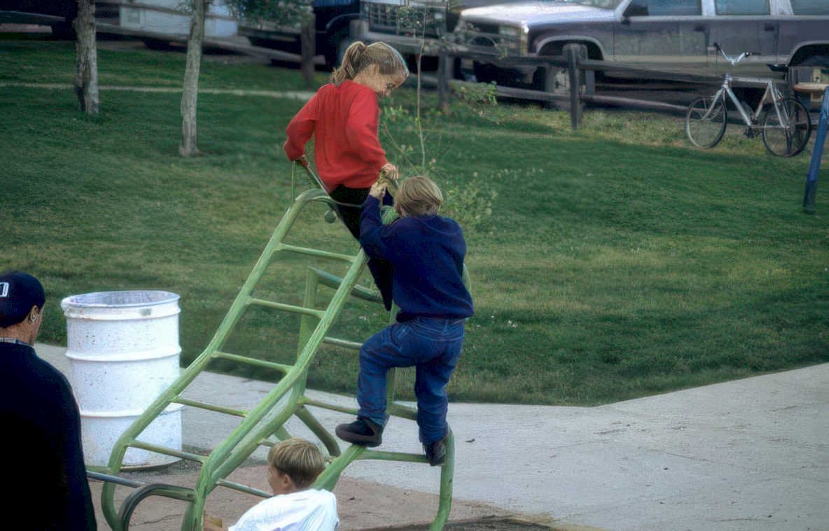playground children jungle Vintage A4 Photo Print