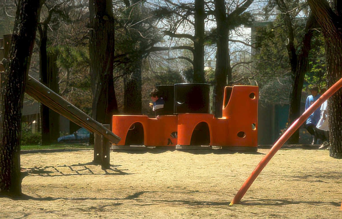 playground slides tunnels Vintage A4 Photo Print