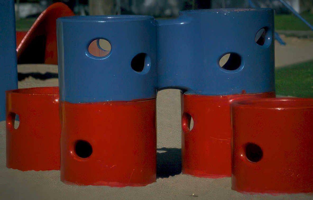 playground tubes slide Vintage A4 Photo Print