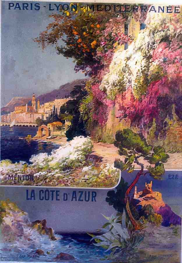 plm Eze Menton Vintage Advert A4 Photo Print