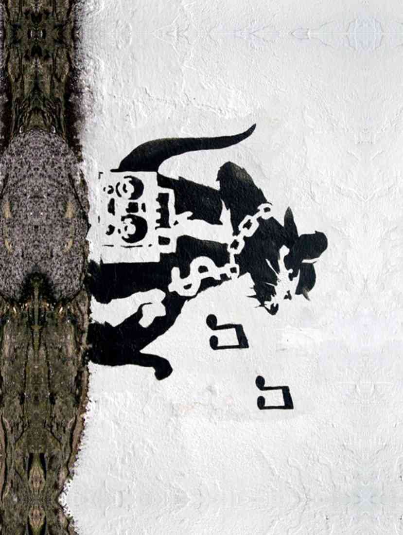 plus Banksy Bristol Graffiti gangstar rat beat A4 Photo Print