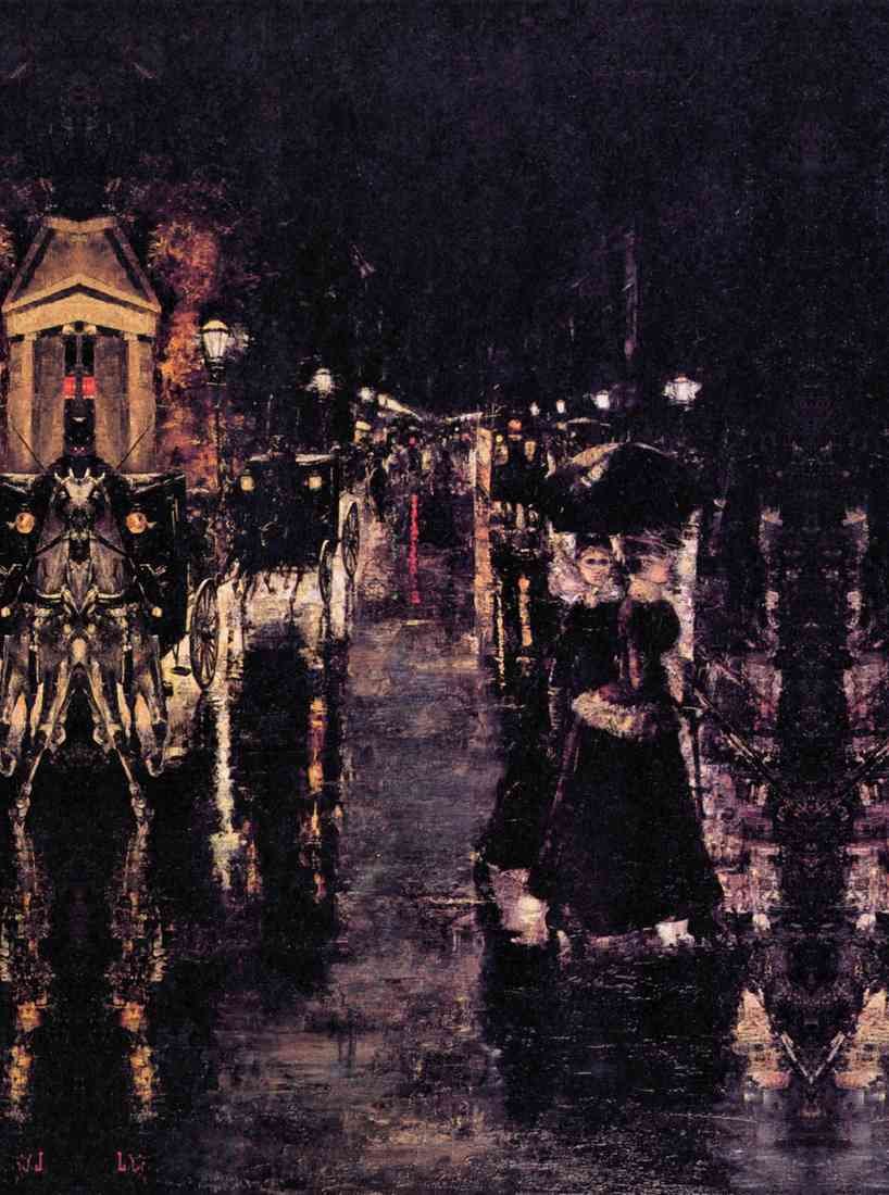 plus Berlin Leipziger Street by Lesser Ury Impressionism European A4 Photo Print