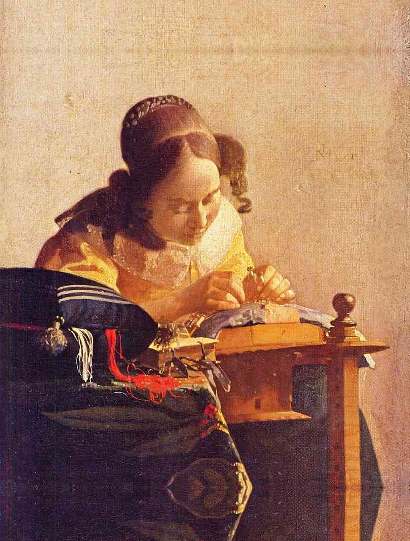 plus The Lacemaker Vermeer A4 Photo Print