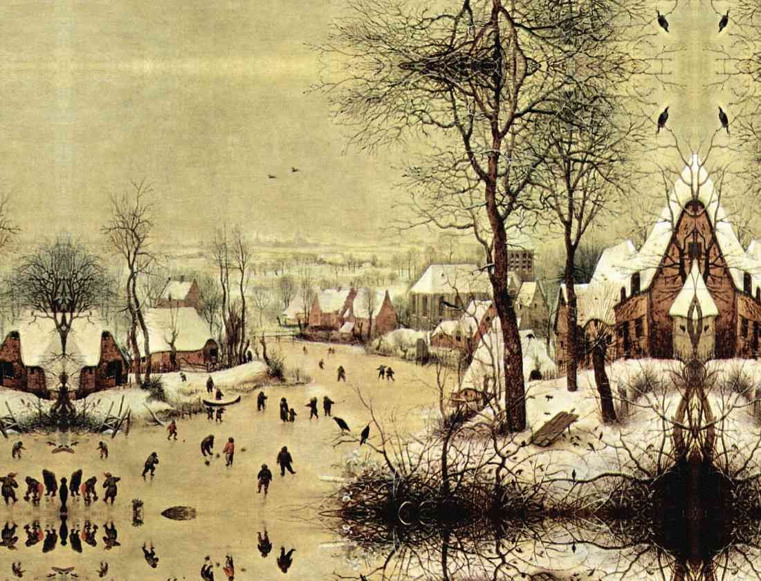 plus Winter landscape with skaters by Pieter Bruegel A4 Photo Print