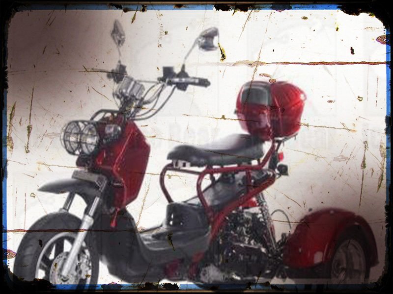pluto 50 trike A4 Photo Print Motorbike Vintage Aged