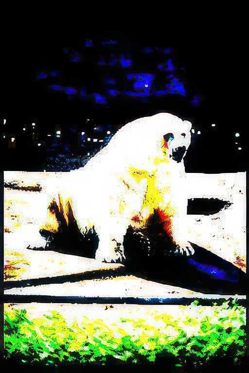 polar bear arctic Vintage A4 Photo Print
