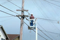 pole repair worker1980s 1990s A4 Photo Print