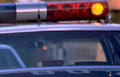 police vehicle lights Vintage A4 Photo Print