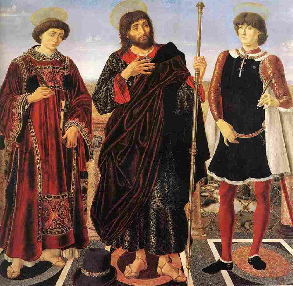 pollaiuolo piero altarpiece with three saints Art A4 Photo Print