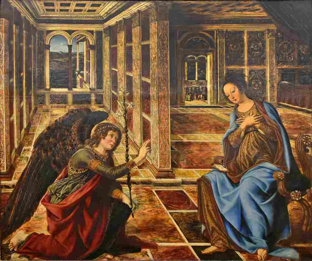 pollaiuolo piero the annunciation Art A4 Photo Print