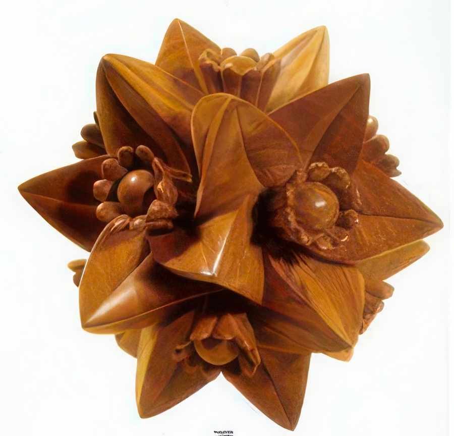 polyhedron with flowers mc escher 1958 A4 Photo Print