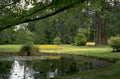 pond bench redwood 1980s 1990s A4 Photo Print