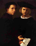 pontormo jacopo da portrait of two friends Art A4 Photo Print