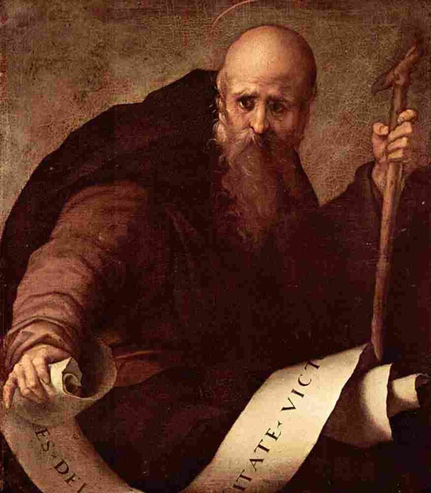 pontormo jacopo da saint antonius abbas Art A4 Photo Print