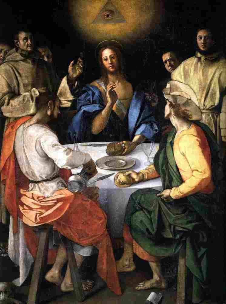 pontormo jacopo da supper at emmaus Art A4 Photo Print