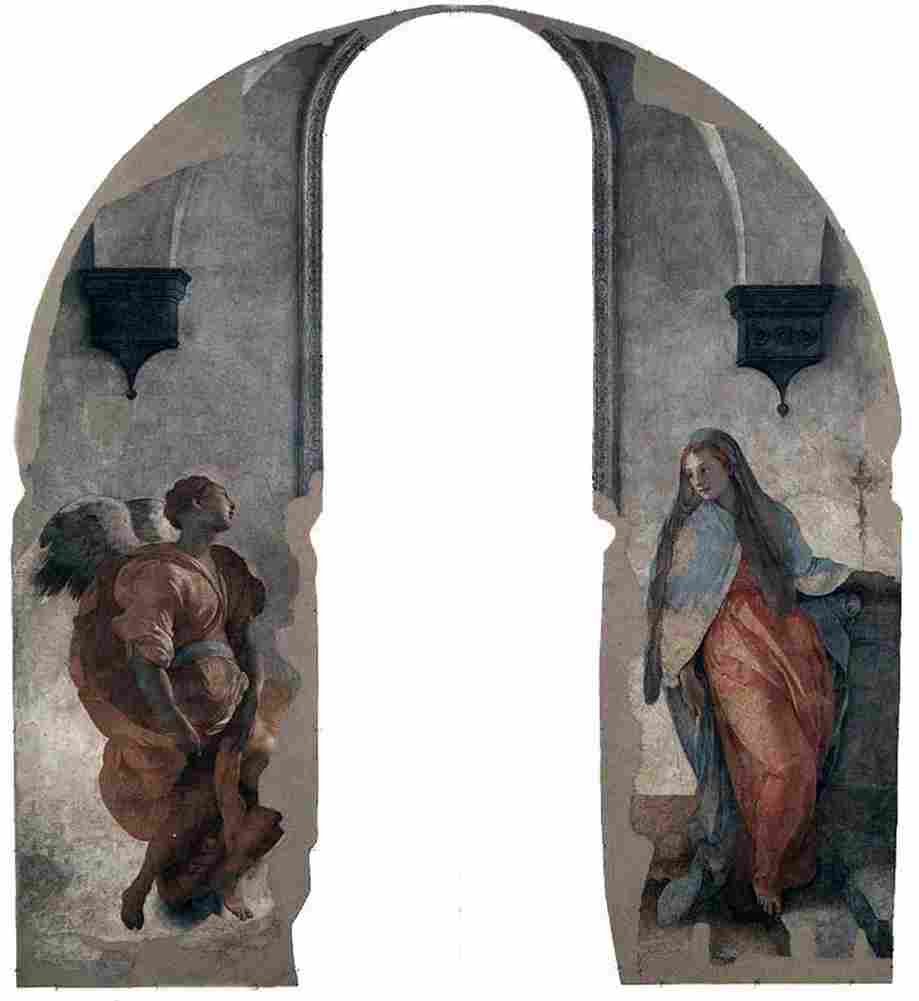 pontormo jacopo da the annunciation Art A4 Photo Print