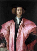 pontormo jacopo da youth in a pink coat Art A4 Photo Print