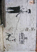 poodle Graffiti banksy security guard A4 Photo Print