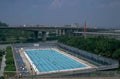 pool bridge swimmers 1980s 1990s A4 Photo Print