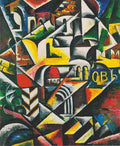 popo Cubist Urban Landscape Art A4 Photo Print