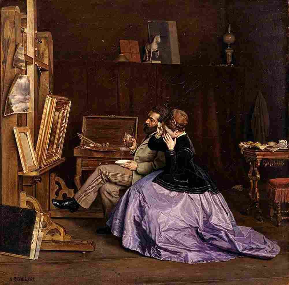 popov andrei in the artist s workshop Art A4 Photo Print