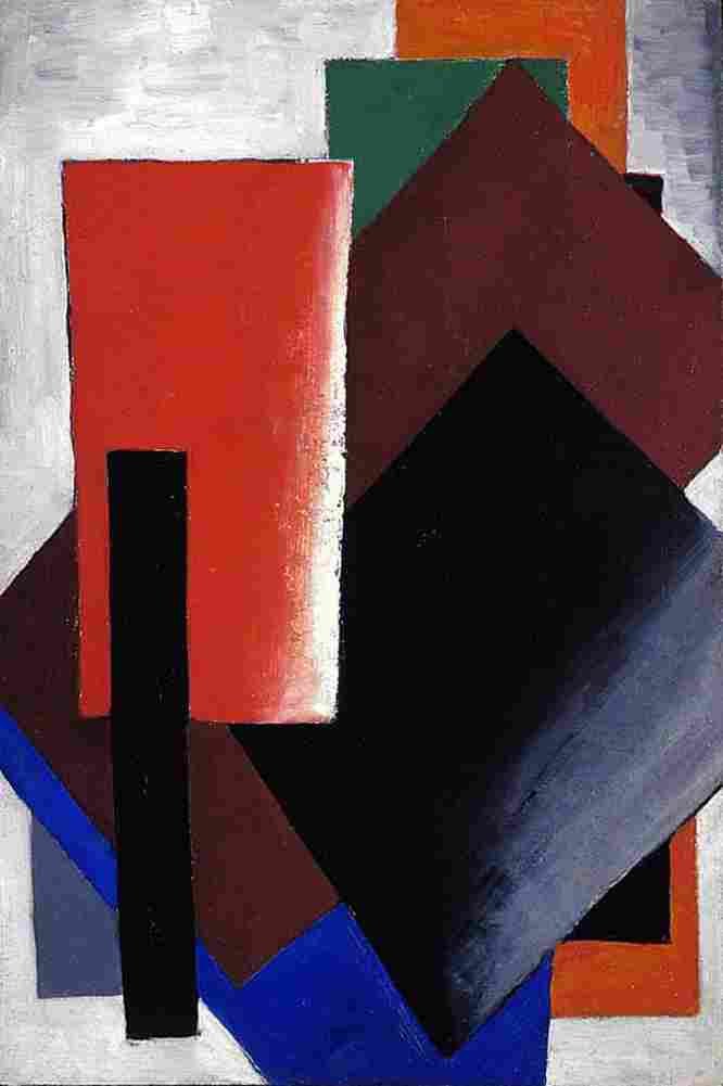 popova Painterly Architectonic Art A4 Photo Print
