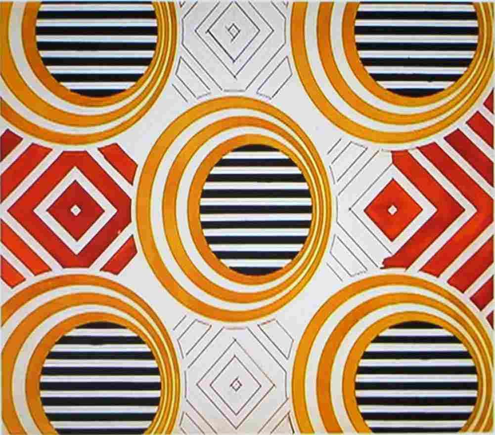 popova textile design c 1923 1924 Art A4 Photo Print