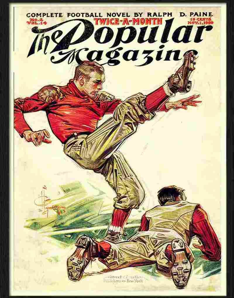popular magazine football 1909 Advert A4 Photo Print