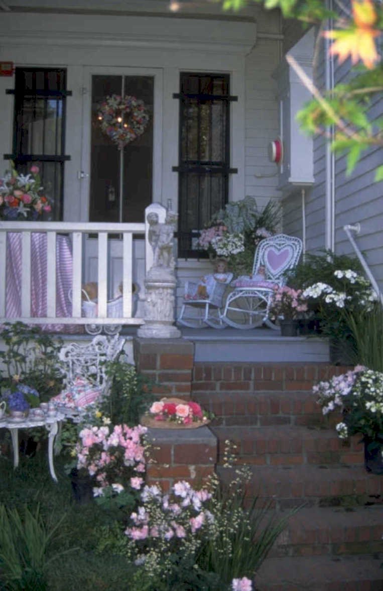 porch floral decor 1980s 1990s A4 Photo Print