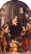pordenone madonna and child enthroned with saints Art A4 Photo Print