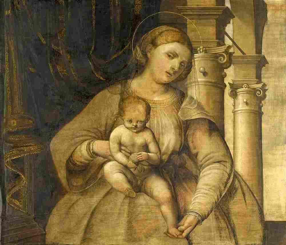 pordenone virgin and child Art A4 Photo Print