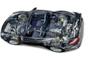 porsche 911 GT2 cutaway A4 Photo Print