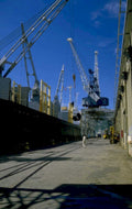 port crane operation 1980s 1990s A4 Photo Print