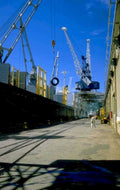 port cranes waterfront 1980s 1990s A4 Photo Print