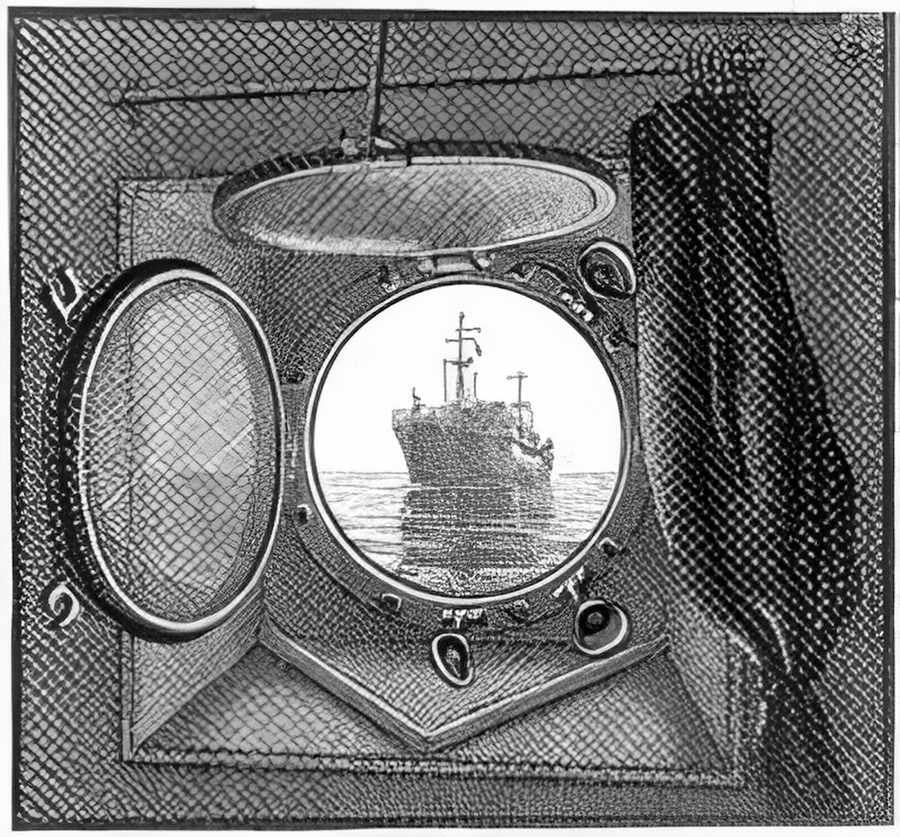 porthole mc escher 1937 A4 Photo Print