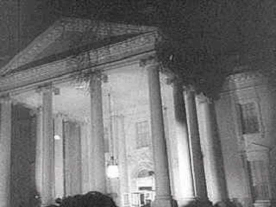 portico columns pediment1980s 1990s A4 Photo Print