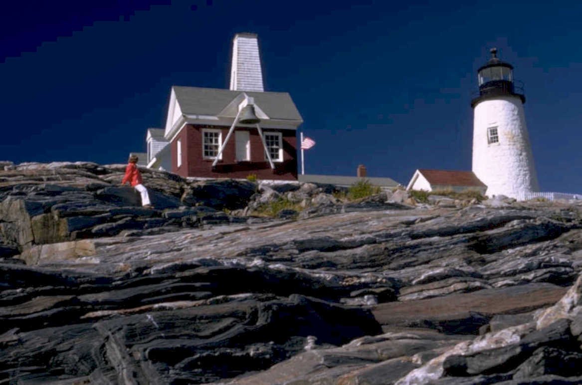 portland head light 1980s 1990s A4 Photo Print