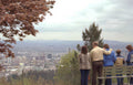 portland skyline foliage Vintage A4 Photo Print