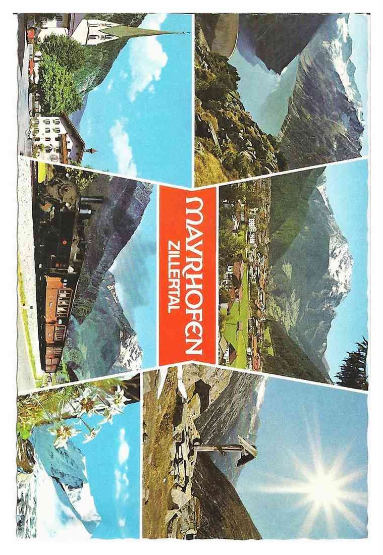poster Mayrhofen Austria Postcard A4 Photo Print