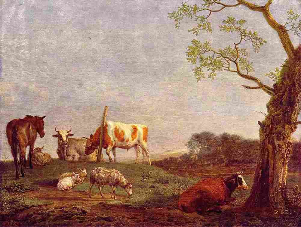 pot Resting Herd Art A4 Photo Print