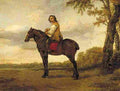 pot Rider on a brown horse Art A4 Photo Print