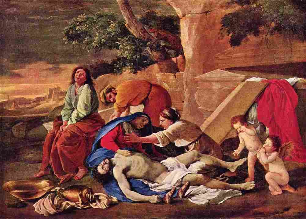pou Lamentation of Christ Art A4 Photo Print